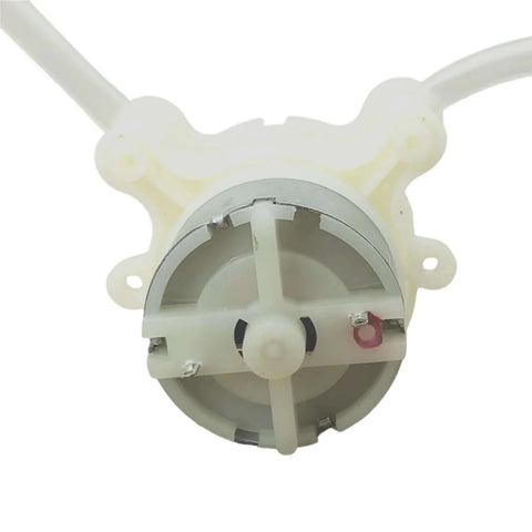 Front view of 2PCS DC 5V micro peristaltic pump small flow metering self-priming pump, showcasing compact design and tubing