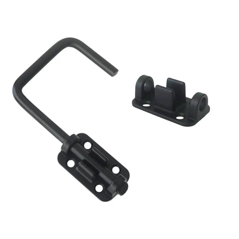 Sliding Door Loop Lock U Shaped Metal Flip Bolt Latch For Uneven Doors Small Slide Latches Hardware Matte Black Finish Easy Installation