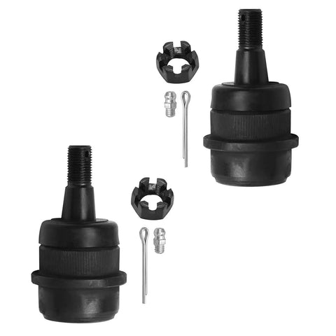 8 Piece Front Wheel Bearing Hubs Kit For Jeep Wrangler 2011 2012 2013 2014 2015 2016 2017 And 2018 JK Includes 2 Front Hub Assemblies 2 Outer Tie Rod Ends 4 Upper And Lower Ball Joints For Front Suspension Replacement showing ball joints and accessories