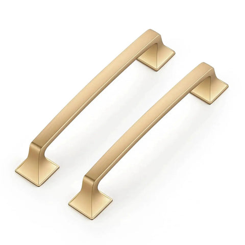 10 Pack Solid 5 Inch Square Foot Arch Cabinet Pulls In Champagne Bronze For Kitchen Cabinets And Cupboards With Center To Center 5 Inch Hole Spacing Durable Drawer Handles Easy Install Hardware