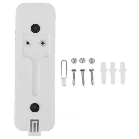 White Video Doorbell Back Plate Replacement with screws and expansion tubes, Lightweight Durable Plastic Back Plate With Easy Install For Quick Fix.