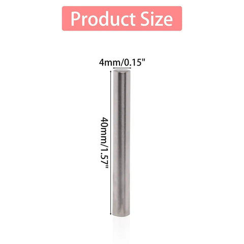 Stainless Steel Shelf Dowel Pins 4mm By 40mm 50 Pcs Heavy Duty Shelf Pins for Cabinets and Furniture size illustration.