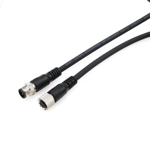 Heavy Duty M12 A Coded 5 Pin Male To 5 Pin Female Shielded Cable For Actuator Sensor In Industrial Automation PVC Jacket Gold Plated Contacts