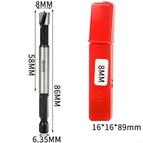 Hex Shank Hinge Boring Drill Bit Set 8mm To 25mm For Woodworking And Plastic Drilling High Carbon Steel 60 Grade Durable Bit