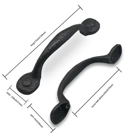 Rustic Black Cabinet Pulls 10 Pack Antique Hammered Kitchen Hardware Vintage Drawer Handles For Cabinets And Dressers With 3 Inch Hole Center