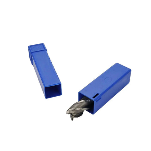 Rugged Five Eighths Inch End Mill Bit With Four Flutes HSS High Speed Steel Milling Cutter For Side And End Milling In Carbon Steel Alloy Steel Die Steel Cast Iron And Titanium Five Eighths Inch Shank By Rannb with blue protective case