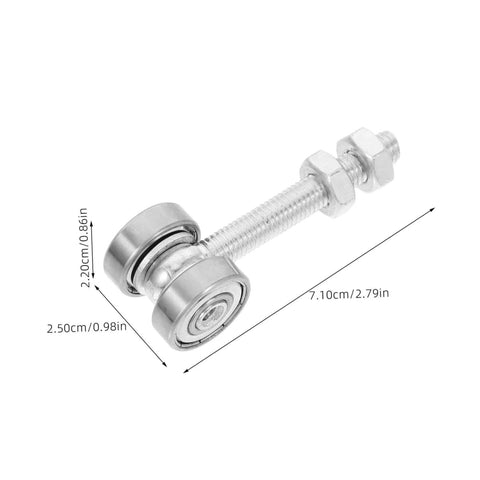 Stainless Steel Sliding Door Pulley With Double Bearings Heavy Duty V Groove Track Roller dimensions in centimeters.