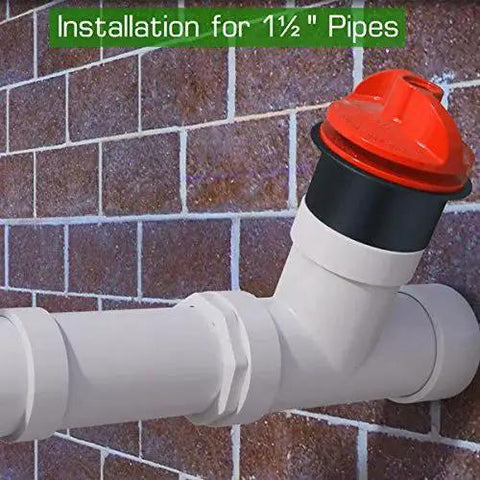 PlugAll Mechanical Test Plug For Drains And Cleanouts By Danco Fits One And A Half Inch And Two Inch Pipes For DWV Testing installed in 1.5 inch pipe