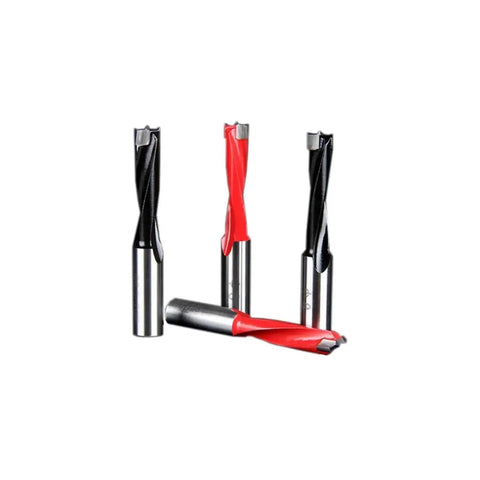 Two Flutes Woodworking Gang Drill Bits TCT Blind Hole Drilling Head For Multi Row Boring Locator Machines Pro Grade Tool with 70mm and 57mm lengths 10mm Shank 1PC
