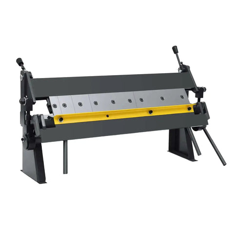 24-Inch Pan And Box Sheet Metal Brake With 0-135 Degree Bend, Removable Fingers, metal bending tool for steel and aluminum fabrication.