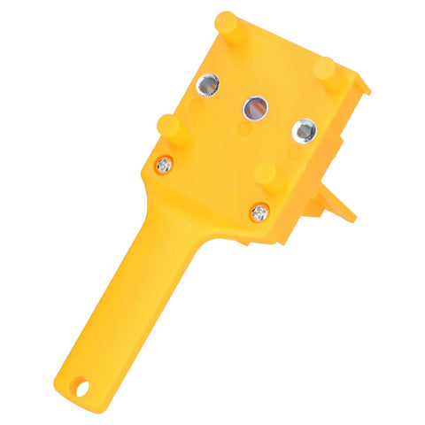 Pro Grade Dowel Jig For Woodworking With 6mm 8mm 10mm Drill Bit Guide And 0-50mm Scale, yellow handheld tool for wood drilling