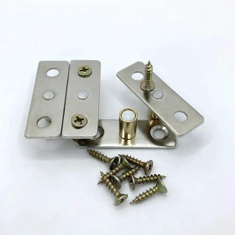 4 Piece Roller Guide Set For Sliding Barn Doors In Stainless Steel Floor Guides and screws shown separately
