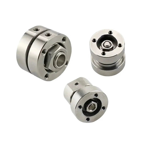 360° rotating disc damping hinge components, stainless steel, set of three