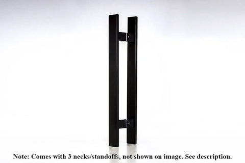 60 Inch Long Modern Matte Black Stainless Steel Door Handles for Commercial Glass Doors