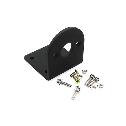 38ZYTD Bracket For DC 555 550 545 Motors Black Aluminum Alloy L Shape Fixed Mounting Support For Robotics Automation DIY Projects