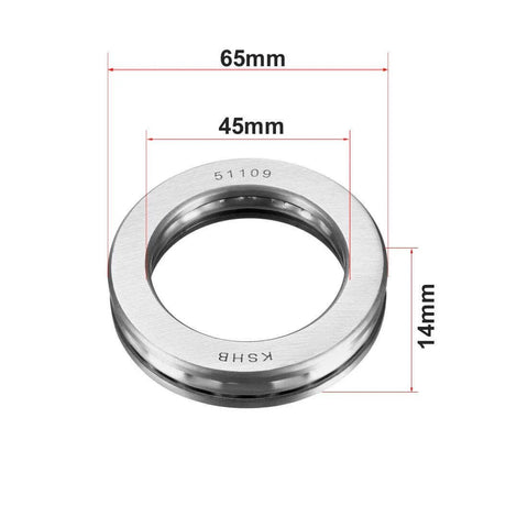 ✝️ uxcell 51109 Thrust Ball Bearings 45mm x 65mm x 14mm Chrome Steel ABEC3 Single Row Roller