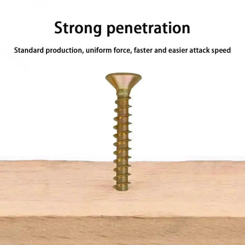 M4 Flat Head Wood Screws Set 340 Pcs Philips Drive Countersunk Self Tapping Screws Yellow Zinc Plated For Wood