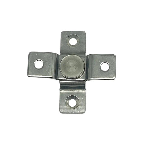 304 Stainless Steel Torque Hinge With 360 Degree Rotation Positioning Shaft 2.0 N m Heavy Duty Pro Grade Corrosion Resistant Cabinet Door Hinge With Hole 1 Piece For Cabinets And Enclosures, front view.