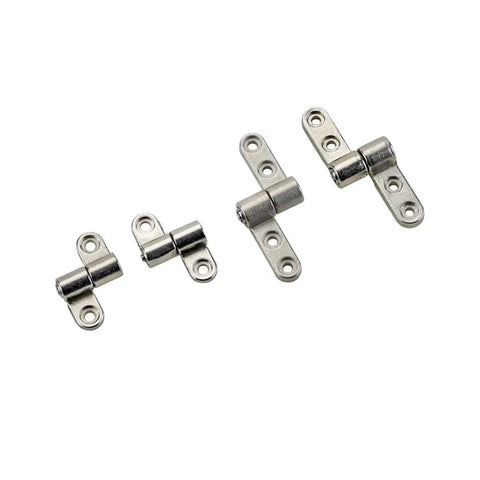 Set of four zinc alloy 360-degree flip torque hinges with two-hole mounting plates