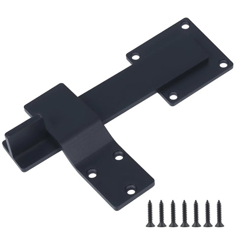Six Inch Heavy Duty Barn Door Flip Latch With 360 Degree Rotatable Gate Lock For Wooden Fence Shed Farm Gate And Sliding Doors Matte Black Powder Coated Steel Includes Mounting Hardware with screws