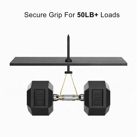 50LB dumbbell demonstrating Universal Nylon Cable Tie Buckle Must Have Kit For Cars With One Way Locking Zipper Clips secure grip