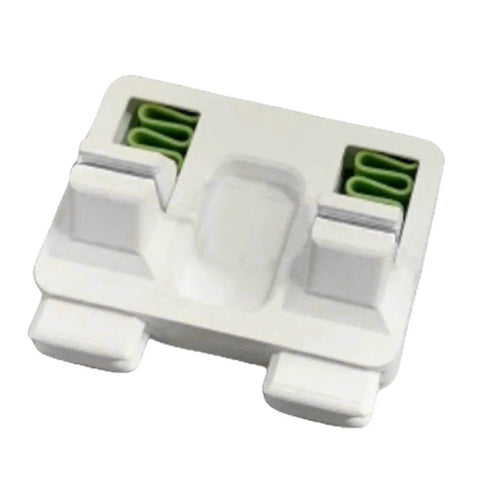 Nonslip Adjustable Soldering Aid Clamp Fixture For Precise Wire Welding And Soldering Jigs, white plastic, front view.