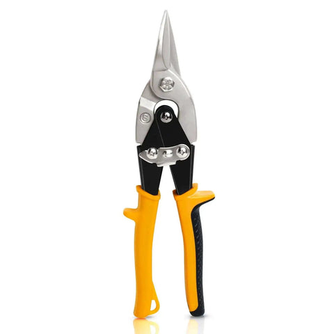 10 Inch Tin Snips For Sheet Metal Cutting Built Tough Heavy Duty Cutter Shears Straight Cut Chrome Vanadium Steel CRV