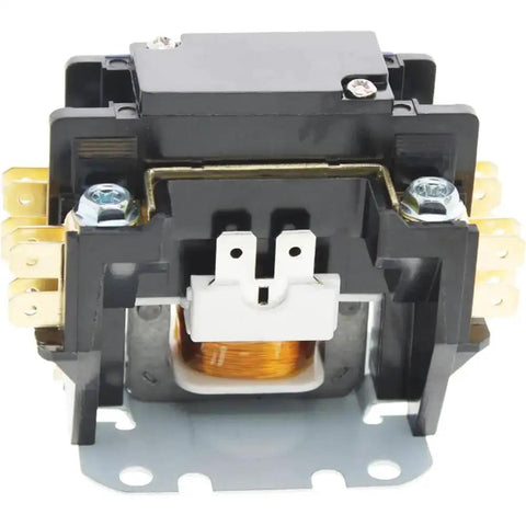Close-up view of a Single Pole 30A Condenser Contactor for Residential ACs, upgraded replacement fits Nordyne 3100A15Q152L.