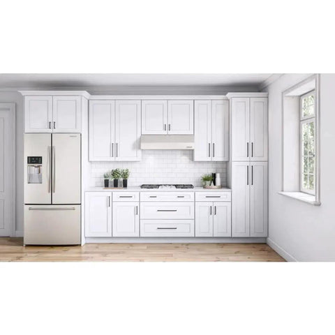 Modern kitchen with Eight And Thirteen Sixteenths Inch Honey Bronze Drawer Pull From Lynwood Collection By Top Knobs on cabinets
