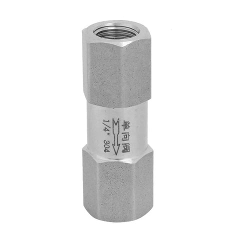 Oumefar stainless steel air check valve with hex body, 1/4 in. female thread, 304 grade