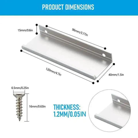 10 Pack Edge Finger Pulls For Cabinets 120mm Total Length With 96mm Hole Center Concealed Drawer Pulls dimensions and thickness
