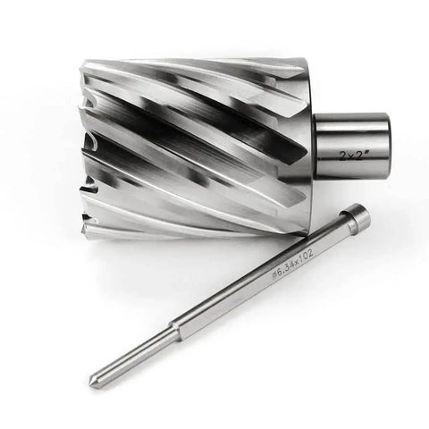 Two Inch Cutting Diameter Annular Cutter For Magnetic Drill Press With Three Quarter Inch Weldon Shank And Two Flat Pilot Pin Two Inch Depth Of Cut Thin Walled Bit For Fast Hole Drilling Oscarbide