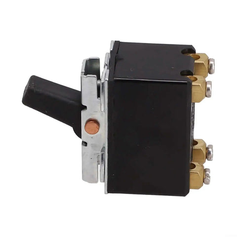 Side view of Beefy Replacement Push Button Trigger Switch For Angle Grinders, AC 250V 5A Power Tools, durable plastic and metal construction.