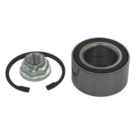 Front Wheel Bearing And Hub Assembly Kit For Ford Focus 2000 2011 4 Lug showing bearing, nut, and clip for easy install