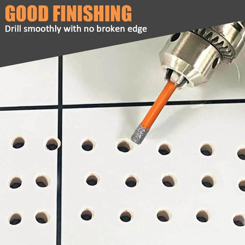 Diamond Drill Bit Set For Porcelain Tile And Ceramic Stone 2 Pc 1 Quarter Inch Hex Shank Dry Diamond Bits drilling ceramic tile