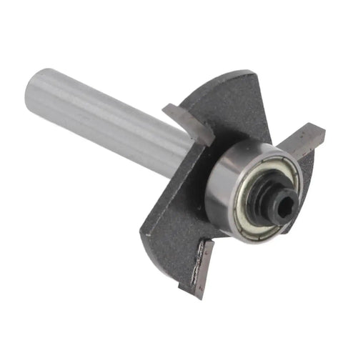One Eighth Inch T Slot Router Bit With Quarter Inch Shank, Three Flute Ball Bearing Cutter And Half Inch Bearing, Tungsten Carbide Tip