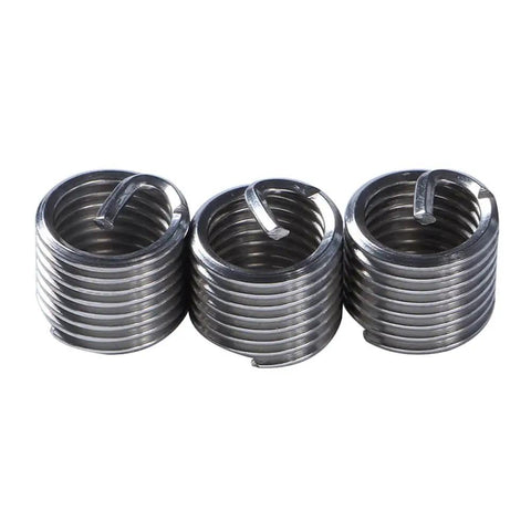 Stainless steel thread inserts from Stainless Steel M8x1.25 Thread Repair Kit With Inserts Drill Bit Tap And Install Tool Pro Grade Auto Repair Set For Restoring Stripped Threads Lug Breaker Included 30 Piece.