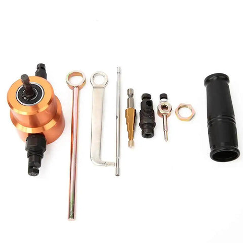 360 Degree Double Head Sheet Metal Cutter For DIY Cutting And Car Repair, versatile nibbler drill tool components display