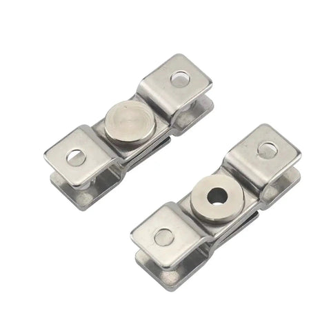 Stainless steel damping torque hinge with mounting plate, 360-degree rotation, 2 pcs
