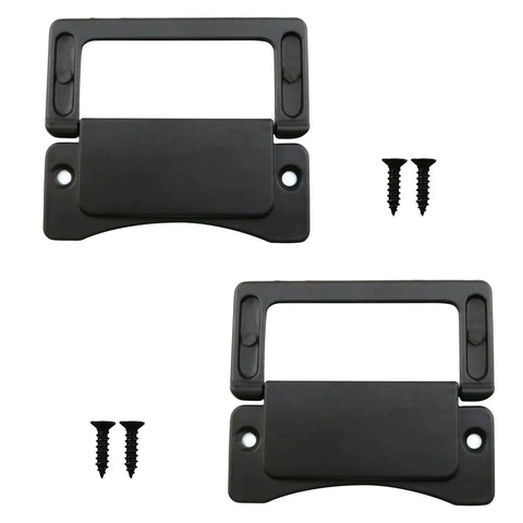 3 Inch Black Flush Pull Ring Handle Hidden Recessed Furniture Grip Zinc Alloy Set Of 2 for cabinets and drawers with screws