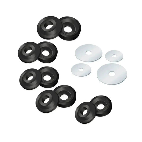 Dimple Die Set With Steel Backing Discs For Harbor Freight Hydraulic Punch Driver Kit Includes 1.115, 1.362, 1.687, 1.937, 2.375 Inch Dies