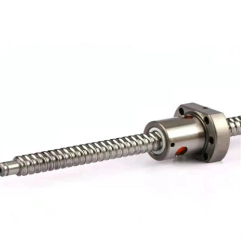 SFU1204 Ball Screw With Anti-Backlash Nut 12mm Diameter 350mm Length Built To Last Rolled Finish Without Side Support Silver