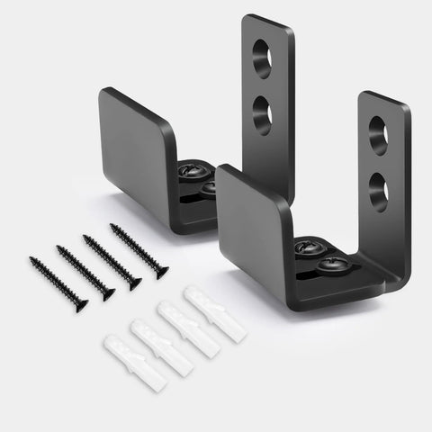 Bottom Floor Guide For Sliding Barn Doors U Shape Adjustable Stay Roller Flexible Fit Distance Flush Flat Bottom Design Wall Mount System For Doors And Cabinets 2 Pack Built Tough Steel With Black Powder Coat