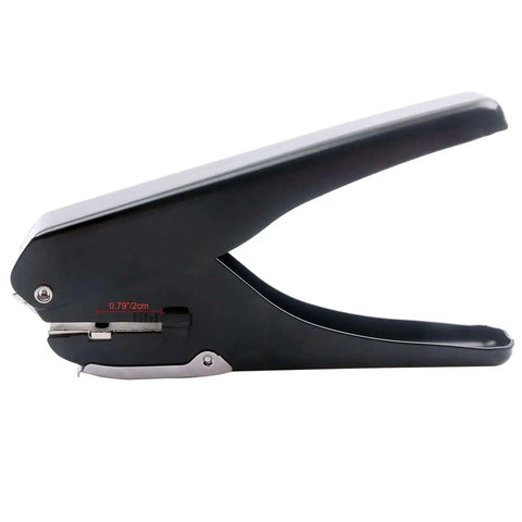 Heavy Duty Handheld Slot Punch For PVC ID Cards And Badges, Adjustable Card Depth, All Metal Hole Puncher Delivers 0.59 X 0.16 Inch Oval Holes