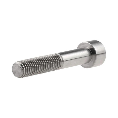 Close-up of Built To Last Lightweight Titanium DIN 912 Hex Socket Head Bolt M8x45mm 1.25mm Pitch, Grade 5 6Al4V Ti Alloy for bikes and DIY projects.