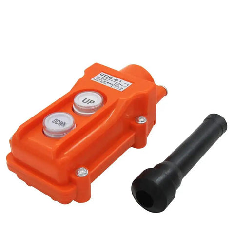 Orange rainproof up down switch control station for cranes and hoists pendant push button switch momentary weatherproof system