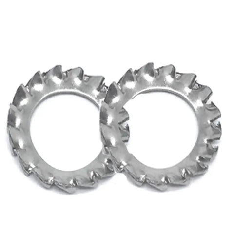 304 Stainless Steel External Tooth Star Lock Washers Kit With Circlips Snap Rings, M6 Size, corrosion-resistant metal washers