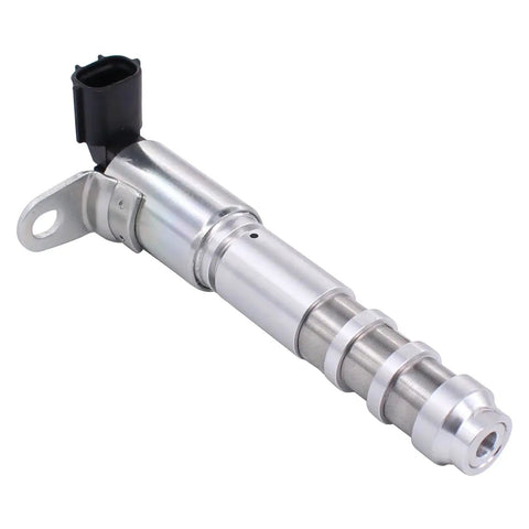 Side view of a 4 Piece Engine Intake And Exhaust Camshaft Position Actuator Solenoid Kit With Variable Timing VVT Oil Control Valve For GM Cars And SUVs Including ATS CTS SRX STS Camaro Equinox Malibu Traverse Acadia Terrain Canyon And G6