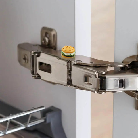 Hamburger Hinge Toppers Set Of 6 Magnetic Door Decor Mini Burgers For Metal Surfaces on cabinet hinge