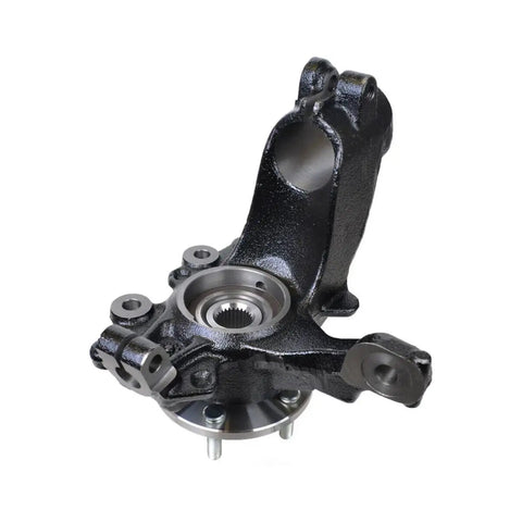 Front Steering Knuckle And Wheel Bearing Hub Assembly Replacement For 2012 2018 Ford Focus 2 Piece Set Keeping Alignment Tight Smooth Steering And Solid Handling displayed in close-up view.